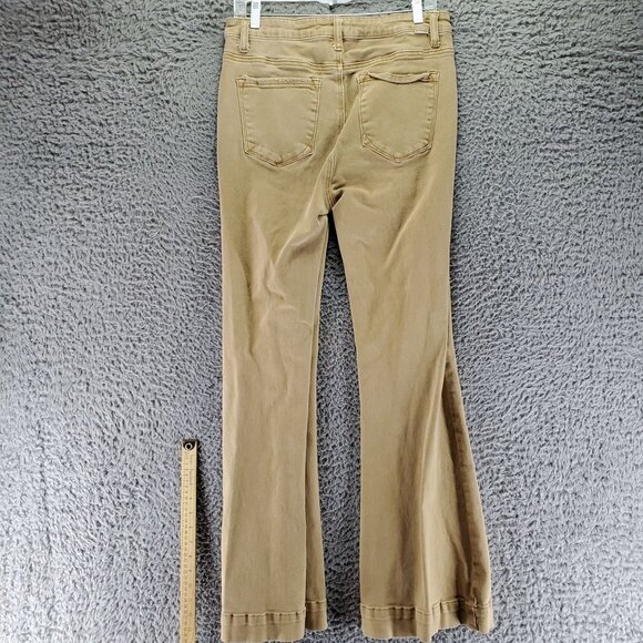 Risen Jeans Womens 13/31 Tan Brown Stretch Denim Flared - Picture 9 of 10